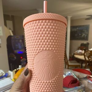 Starbuck studded pink tumbler
